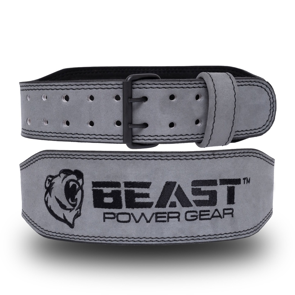 Weight Lifting Belt 4inch Leather Belt - Foam Padded Back Support